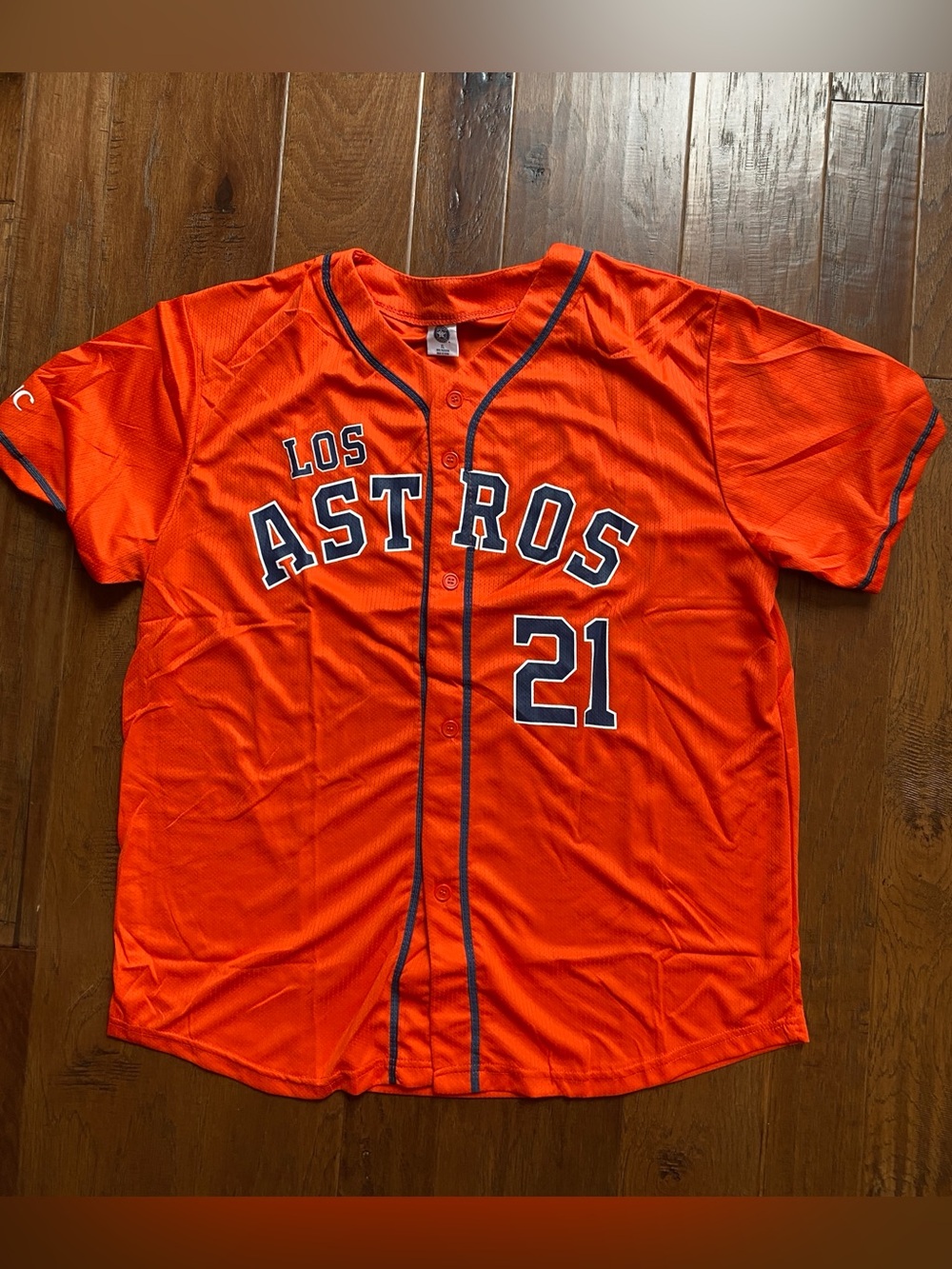 Houston Astros Yainer Diaz #21 Los Astros Orange Replica Baseball Jersey Size XL